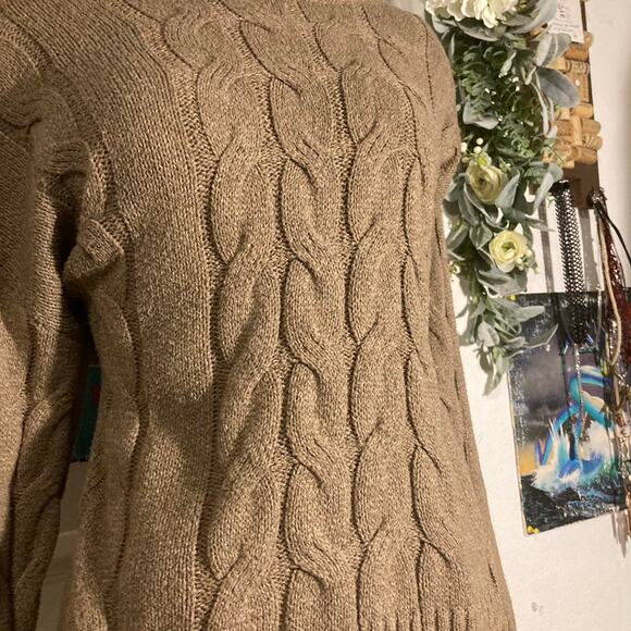Dazy size xl brown cable knit sweater - Picture 2 of 4